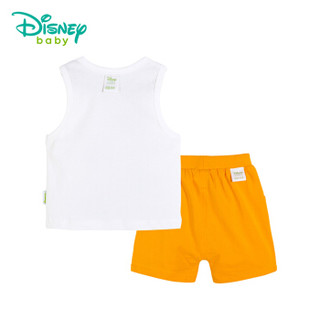 迪士尼(Disney)童装男童套装夏季新款肩开扣短袖T恤外出服182T739 米白 4岁/身高110cm