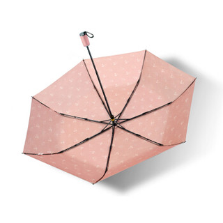 酷波德（KOBOLD）太阳伞防晒黑胶三折防紫外线雨伞晴雨遮阳伞女 冰晶粉