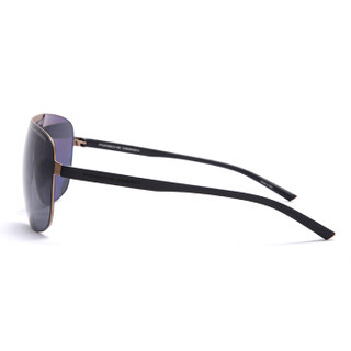 PORSCHE DESIGN保时捷太阳眼镜男款时尚超轻生物钢驾驶墨镜P8655C金色镜架灰蓝色镜片67mm