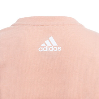 Adidas阿迪达斯童装2018夏新品小女童透气舒适短袖圆领T恤CF6646 000 116