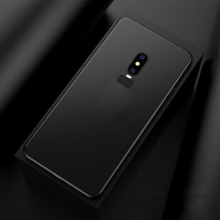 KOOLIFE 一加6手机壳 1+6手机壳 OnePlus6手机套 磨砂硅胶软壳/全包外壳防摔壳 适用于一加 6 素乐-黑色