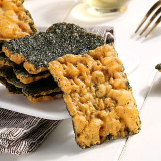 百草味 即食紫菜零食小吃 蟹香味海苔脆 海苔天妇罗 40g/袋