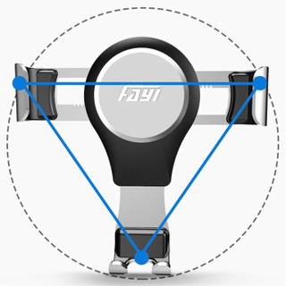 法依 M3车载手机支架航空铝全金属重力感应自动夹紧适用于4.0-6.0英寸 灰色