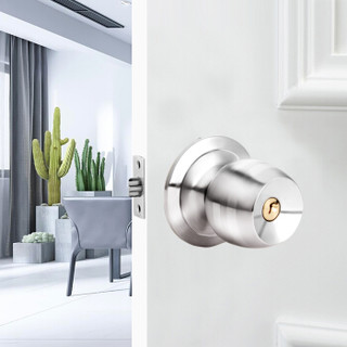 梅花（BLOSSOM）不锈钢球形锁 办公家用室内门锁卫生间锁5831-60银色