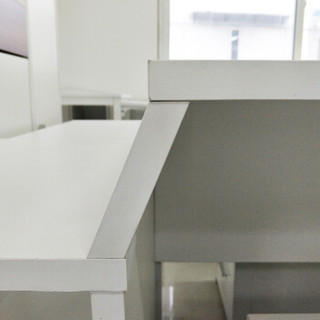 HMJIA 电脑桌 创意单桥型电脑桌台式简易书桌现代简约办公桌学生桌白色