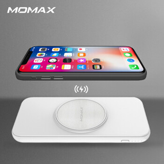 摩米士MOMAX无线充电宝10000毫安PD双向快充QC3.0移动电源无线充电器适用苹果XSMax/XR/X/8P等 白色