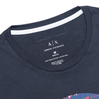 ARMANI EXCHANGE阿玛尼奢侈品男士短袖针织T恤衫3ZZTBV-ZJA5Z NAVY-1510 M