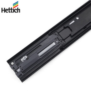 海蒂诗 Hettich KA5632cc-018-B抽屉轨道阻尼缓冲滑轨滑道衣橱柜三节轨道导轨滑槽静音加厚18寸黑色一副2条