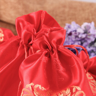 极度空间（JDKJ）婚礼喜糖袋子结婚喜糖包喜糖盒婚庆用品 红锦缎15个装
