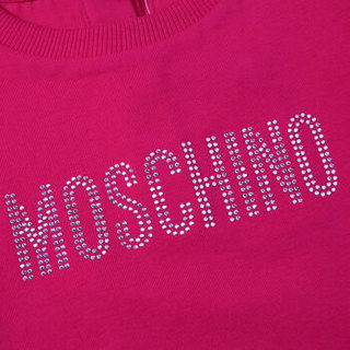 MOSCHINO 莫斯奇诺 奢侈品童装 春夏款 女童玫红色混纺T恤 MFM024 LBA00 50844 3A