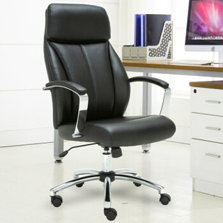 博泰(BJTJ) 电脑椅子 办公椅 家用转椅 老板椅 皮椅 黑色BT-90299H