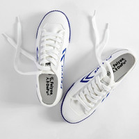 feiyue 飞跃 2082 女士反绒皮拼接帆布鞋
