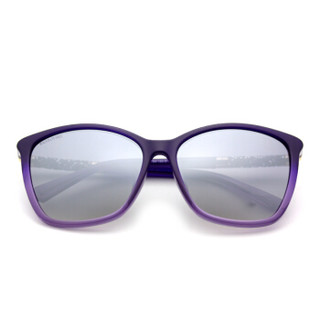 SWAROVSKI 施华洛世奇 女款 方框紫色镜框灰色镜片眼镜太阳镜 SK185-D-81U 59MM