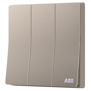 ABB 开关插座面板 三位双控三开双控开关 轩致系列 金色 AF121-PG