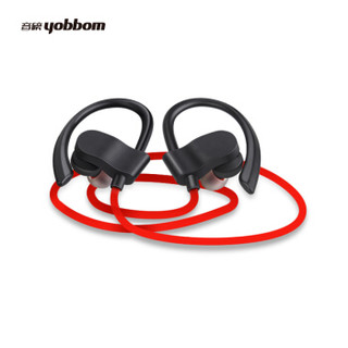 音磅（YOBBOM）无线蓝牙耳机56S 颈挂式降噪 入耳式运动 手机音乐通话 音乐耳机 红色