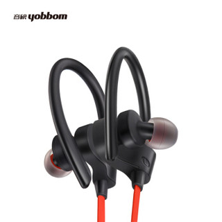 音磅（YOBBOM）无线蓝牙耳机56S 颈挂式降噪 入耳式运动 手机音乐通话 音乐耳机 红色