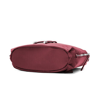 Lipault 双肩包 女士休闲时尚背包 纯色抽带防泼水包包P66*70002紫酱红