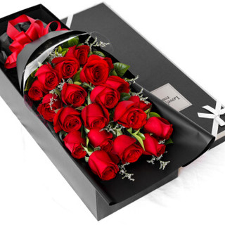 钟爱 生日礼物 女生鲜花速递19朵红玫瑰鲜花礼盒玫瑰花鲜花速递全国同城送花