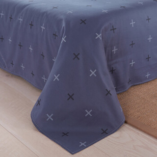 艾薇 床单家纺 全棉斜纹印花被单 双人纯棉床单 单件 星光 1.5/1.8米床 230*250cm