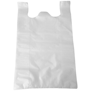京惠思创 JH0478 加厚防漏背心式手提塑料服装打包超市购物袋收纳袋 白色40*70cm 100只装