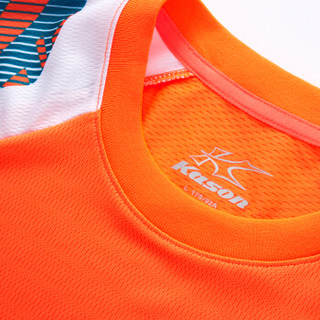KASON 凯胜 女款羽毛球运动服短袖比赛上衣 羽毛球系列 FAYN012-2  荧光耀橙 S码