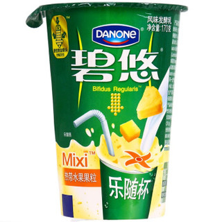 达能（DANENG） 大杯果吸 风味发酵乳 热带水果味酸奶酸牛奶 170g*4