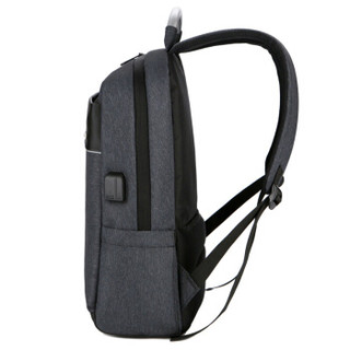 云动力 双肩电脑包15.6英寸商务防水笔记本电脑包时尚休闲书包 YD100L 时尚黑色