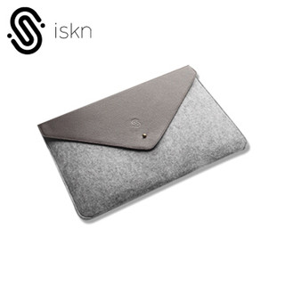 实录 ISKN Slate 定制保护套 数位板 手绘板配件 灰色 皮革毛毡