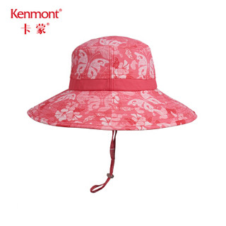 卡蒙（Kenmont）km-3525 防晒户外太阳帽防紫外线夏季遮阳帽女韩版沙滩帽百搭大沿帽子 桃红色 均码 57.5cm