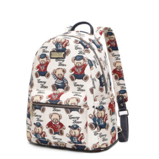 商品小熊依恋 男女双肩包时尚休闲轻便背包大容量旅行包e-81蓝色