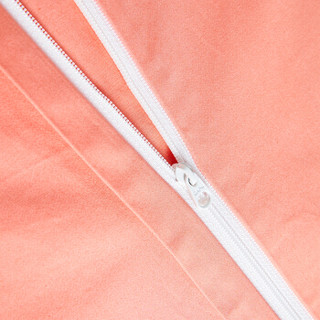 大朴（DAPU）套件 60支精梳纯棉缎纹四件套 纯色床单被套 珊瑚粉 1.5米床 200*230cm