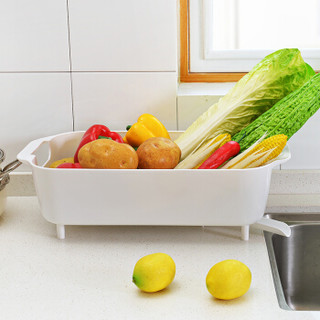 佳佰 沥水置物架厨房置物架碗架 塑料沥水盘杯碟架多功能沥水果蔬架置物架