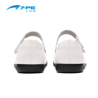 七波辉（7-PE）秋季新品女童演出皮鞋公主鞋 女童时尚黑白单鞋 HA50029 白色 27