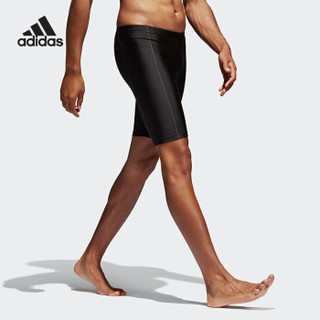阿迪达斯（adidas）泳裤 男士五分泳衣 舒适及膝长裤健身游泳裤 泳装 BP5399  黑色 A/M