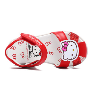 HelloKitty 童鞋女童凉鞋 包头沙滩鞋公主凉鞋 K852A5815红色30