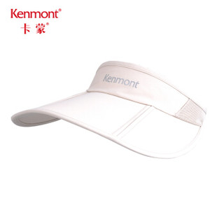 卡蒙（Kenmont）km-3506 夏季速干鸭舌帽无顶帽子女跑步空顶帽运动防紫外线折叠遮阳帽 浅卡其 可调节 56.5cm