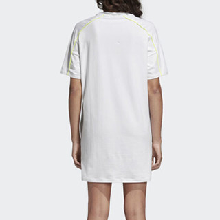 adidas 阿迪达斯   2018 女 潮流经典运动休闲舒适透气圆领连衣裙长T恤 CE4189 L码 白色