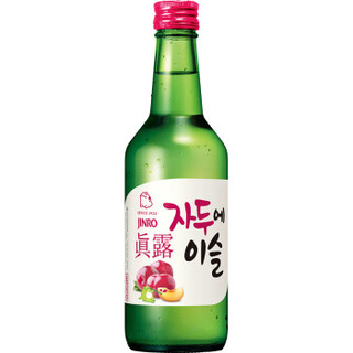 真露（JINRO）烧酒 韩国进口13°李子味 360ml*6瓶 连包