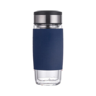 emsa 爱慕莎 旅程 耐热玻璃杯 420ml 蓝色