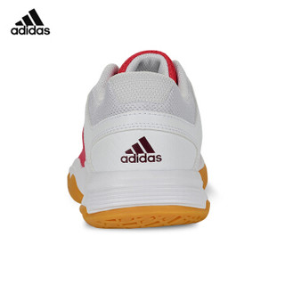 adidas 阿迪达斯 QUICKFORCE系列 羽毛球鞋 女款运动鞋 止滑耐穿减少摩擦透气BB4833 红白 39码/6.0