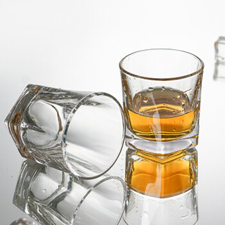 优淘客 玻璃洋酒杯 烈酒杯玻璃威士忌酒杯水杯套装230ml 6只装y5103