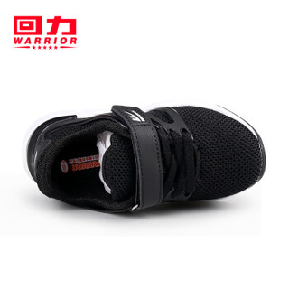 回力童鞋新款男童中大儿童运动鞋网透气时尚女童跑步鞋WZ-2845 黑色 35码鞋内长约20.5cm