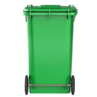 科力邦（Kelibang) 户外垃圾桶 大号加厚240L商用塑料环卫垃圾桶带盖轮工业小区物业翻盖果皮箱 KB1001 绿色