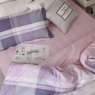 北极绒（Bejirog）床单 纯棉印花床单 学生床上用品 床单罩单件 爱尚格韵 155*230cm