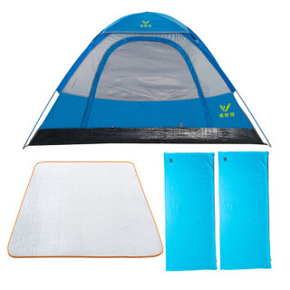 威野营户外帐篷 双人野外露营帐篷 沙滩帐篷 防风防雨帐篷套装