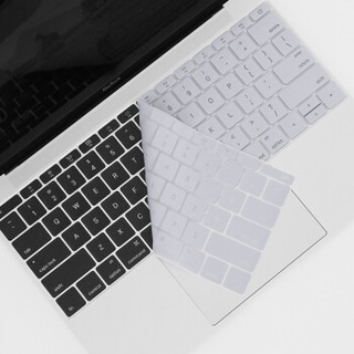 必优美（BUBM）苹果笔记本macbook12 air/pro13/15键盘膜Macbook 13/15touch bar保护贴膜 银色 12英寸/13pro