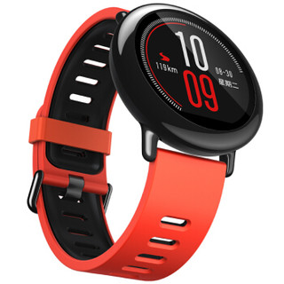 AMAZFIT 智能运动手表 华米科技出品 陶瓷表圈 GPS实时轨迹 红色硅胶腕带 支持iOS、Android系统