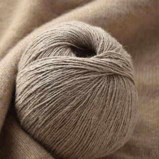 奥丝布莱特 羊绒线 毛线 21/3中粗线 手编机织均可 婴儿宝宝毛线 围巾线J02 浅驼色