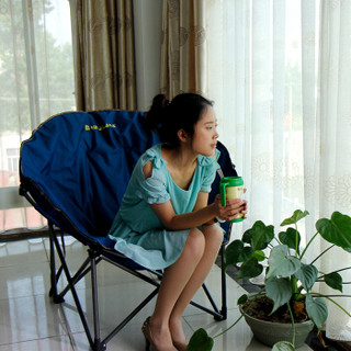 喜马拉雅户外折叠椅子 便携 家用户外椅子 折叠 便携折叠椅休闲椅 蔚蓝色HF9524
