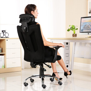 奈高电脑椅办公椅人体工学椅休闲椅家用书房椅黑色